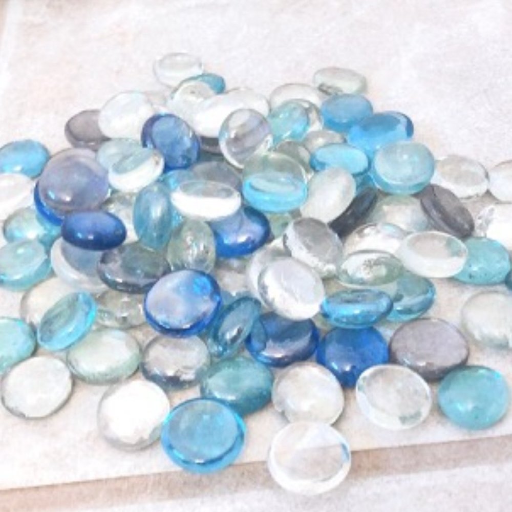 NEW 50 Pieces Assorted Glass Gem Glass Stone for Aquarium Plants etc.